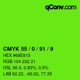 Color code: CMYK 55 / 0 / 91 / 9 | qconv.com