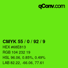 Color code: CMYK 55 / 0 / 92 / 9 | qconv.com