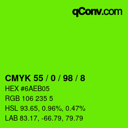 Color code: CMYK 55 / 0 / 98 / 8 | qconv.com