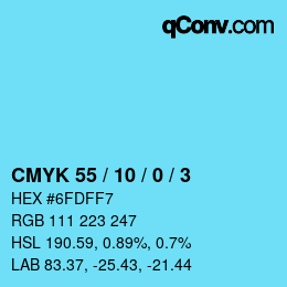 Color code: CMYK 55 / 10 / 0 / 3 | qconv.com