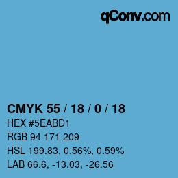 Color code: CMYK 55 / 18 / 0 / 18 | qconv.com