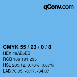 Color code: CMYK 55 / 23 / 0 / 8 | qconv.com