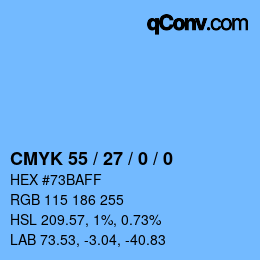 Color code: CMYK 55 / 27 / 0 / 0 | qconv.com