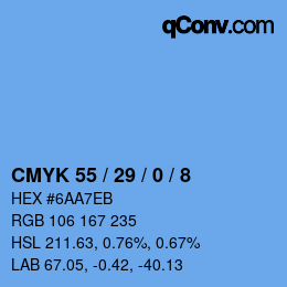 Color code: CMYK 55 / 29 / 0 / 8 | qconv.com