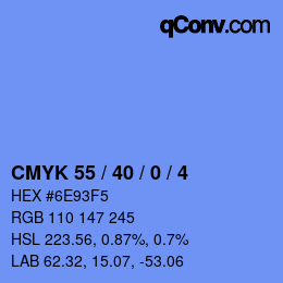 Color code: CMYK 55 / 40 / 0 / 4 | qconv.com