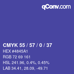 颜色代码: CMYK 55 / 57 / 0 / 37 | qconv.com