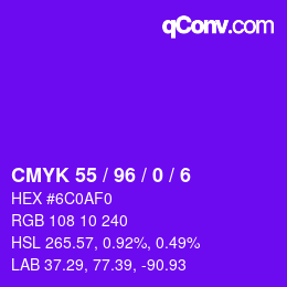 Color code: CMYK 55 / 96 / 0 / 6 | qconv.com