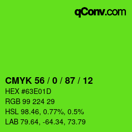 Color code: CMYK 56 / 0 / 87 / 12 | qconv.com