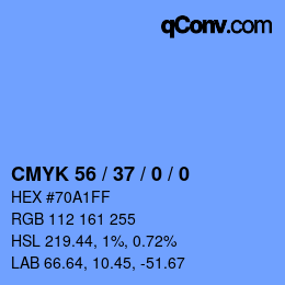 Color code: CMYK 56 / 37 / 0 / 0 | qconv.com