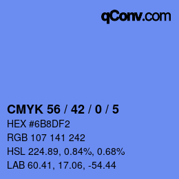 Color code: CMYK 56 / 42 / 0 / 5 | qconv.com