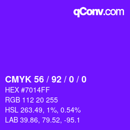 Color code: CMYK 56 / 92 / 0 / 0 | qconv.com