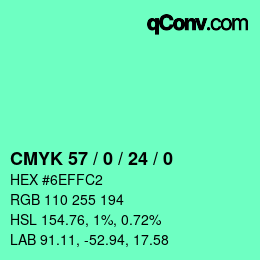 Color code: CMYK 57 / 0 / 24 / 0 | qconv.com