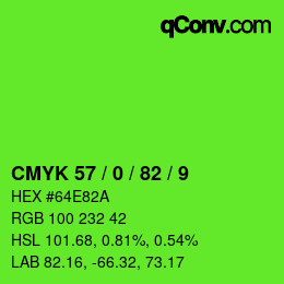 カラーコード: CMYK 57 / 0 / 82 / 9 | qconv.com