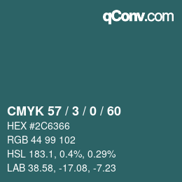 Color code: CMYK 57 / 3 / 0 / 60 | qconv.com