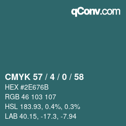 Color code: CMYK 57 / 4 / 0 / 58 | qconv.com