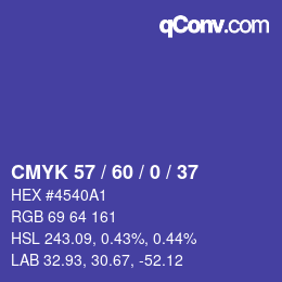 颜色代码: CMYK 57 / 60 / 0 / 37 | qconv.com
