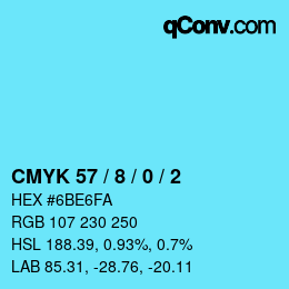 Color code: CMYK 57 / 8 / 0 / 2 | qconv.com