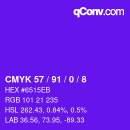 カラーコード: CMYK 57 / 91 / 0 / 8 | qconv.com