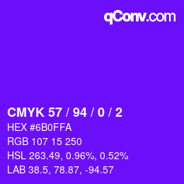 Color code: CMYK 57 / 94 / 0 / 2 | qconv.com