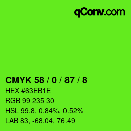 Farbcode: CMYK 58 / 0 / 87 / 8 | qconv.com