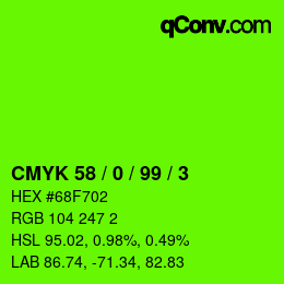 Color code: CMYK 58 / 0 / 99 / 3 | qconv.com