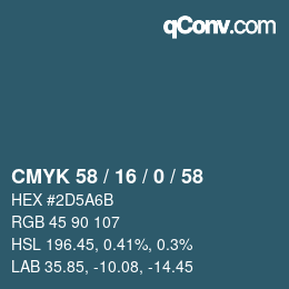 颜色代码: CMYK 58 / 16 / 0 / 58 | qconv.com