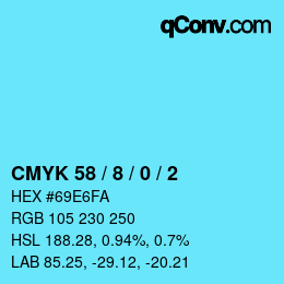 Color code: CMYK 58 / 8 / 0 / 2 | qconv.com