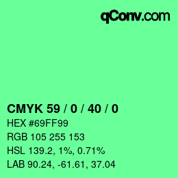 Color code: CMYK 59 / 0 / 40 / 0 | qconv.com