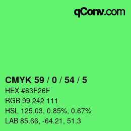 Color code: CMYK 59 / 0 / 54 / 5 | qconv.com