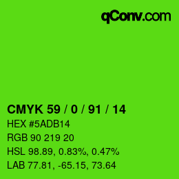 Color code: CMYK 59 / 0 / 91 / 14 | qconv.com