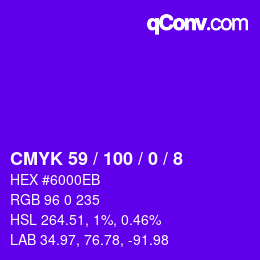 Color code: CMYK 59 / 100 / 0 / 8 | qconv.com