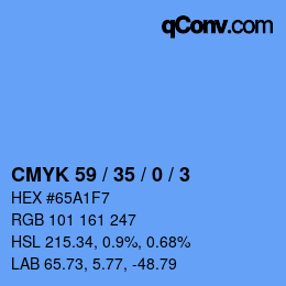 Color code: CMYK 59 / 35 / 0 / 3 | qconv.com