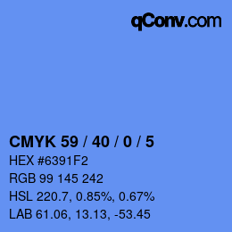 Color code: CMYK 59 / 40 / 0 / 5 | qconv.com