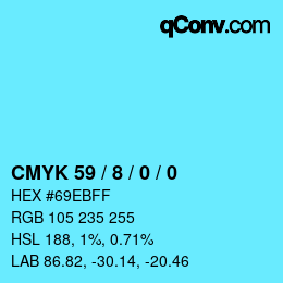 Color code: CMYK 59 / 8 / 0 / 0 | qconv.com