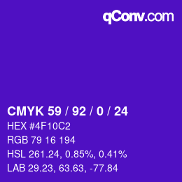 Color code: CMYK 59 / 92 / 0 / 24 | qconv.com