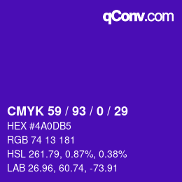 Color code: CMYK 59 / 93 / 0 / 29 | qconv.com
