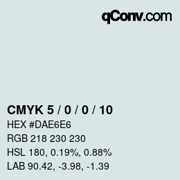 カラーコード: CMYK 5 / 0 / 0 / 10 | qconv.com