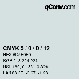 カラーコード: CMYK 5 / 0 / 0 / 12 | qconv.com