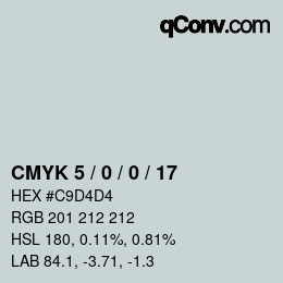 Code couleur: CMYK 5 / 0 / 0 / 17 | qconv.com