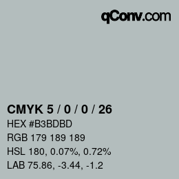 Color code: CMYK 5 / 0 / 0 / 26 | qconv.com
