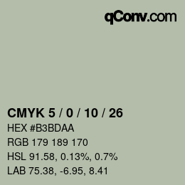 Color code: CMYK 5 / 0 / 10 / 26 | qconv.com