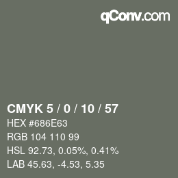 Color code: CMYK 5 / 0 / 10 / 57 | qconv.com