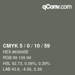 Color code: CMYK 5 / 0 / 10 / 59 | qconv.com