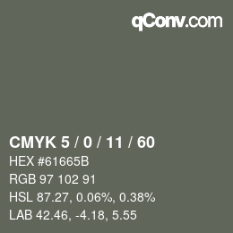 Color code: CMYK 5 / 0 / 11 / 60 | qconv.com