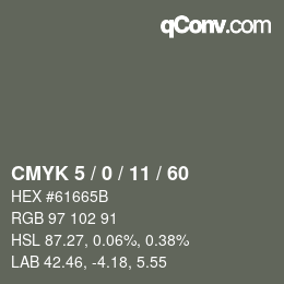 Color code: CMYK 5 / 0 / 11 / 60 | qconv.com