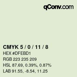 Color code: CMYK 5 / 0 / 11 / 8 | qconv.com