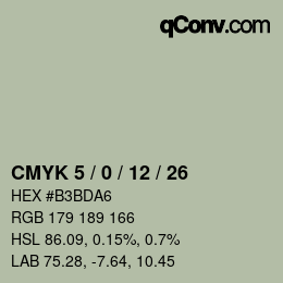 カラーコード: CMYK 5 / 0 / 12 / 26 | qconv.com