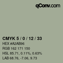 颜色代码: CMYK 5 / 0 / 12 / 33 | qconv.com