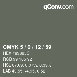 Color code: CMYK 5 / 0 / 12 / 59 | qconv.com