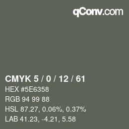 Color code: CMYK 5 / 0 / 12 / 61 | qconv.com